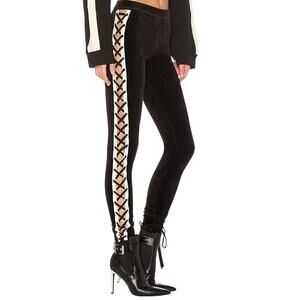 NEW FENTY PUMA BY RIHANNA Velour Lacing Tight Leggings Black Size XS